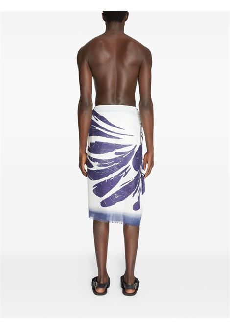 Sarong con stampa astratta in blu Dries van noten - uomo DRIES VAN NOTEN | 2510813001007509